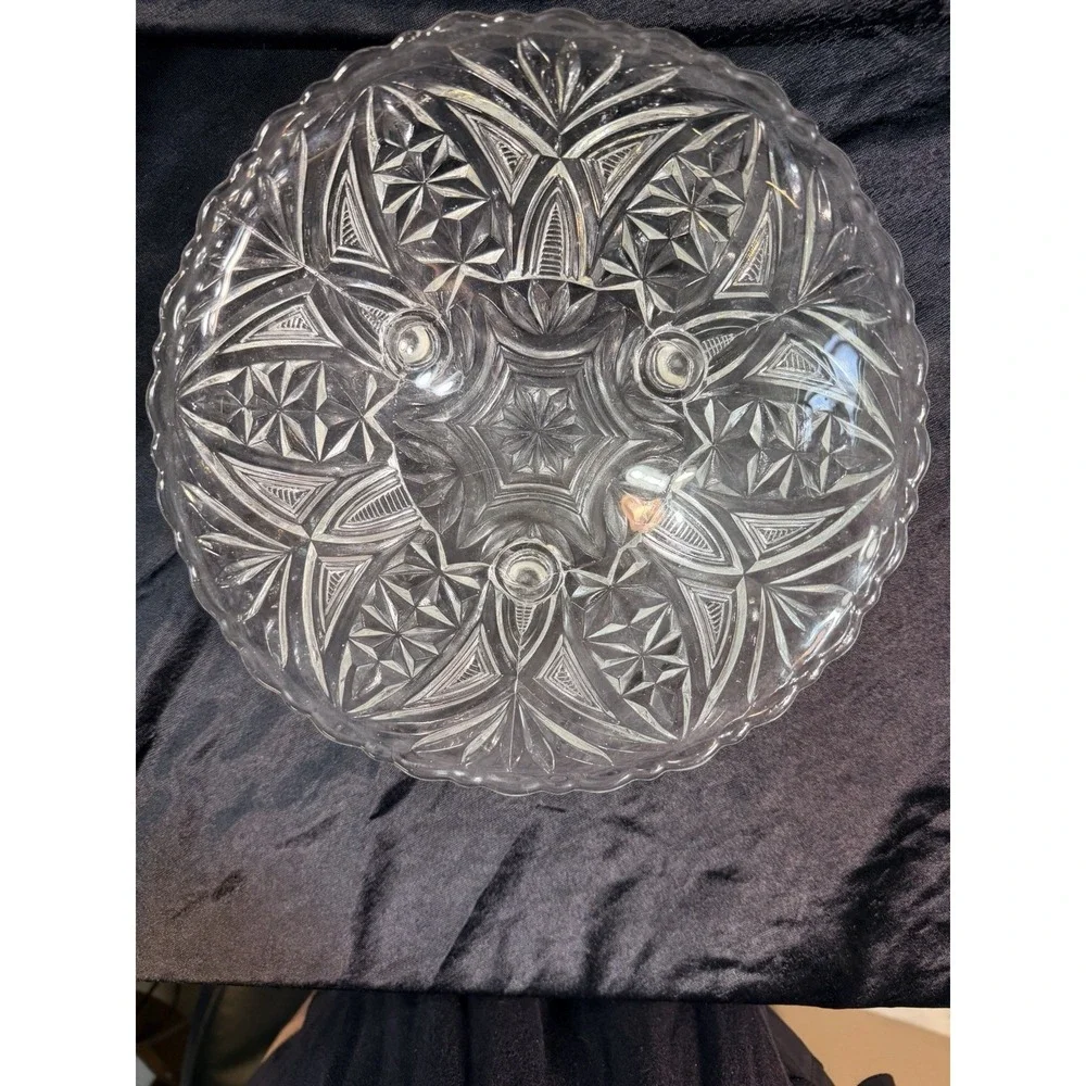 VTG Hobstar /Fans Design Candy Dish 9.25